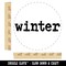 Winter Fun Text Self-Inking Rubber Stamp for Stamping Crafting Planners